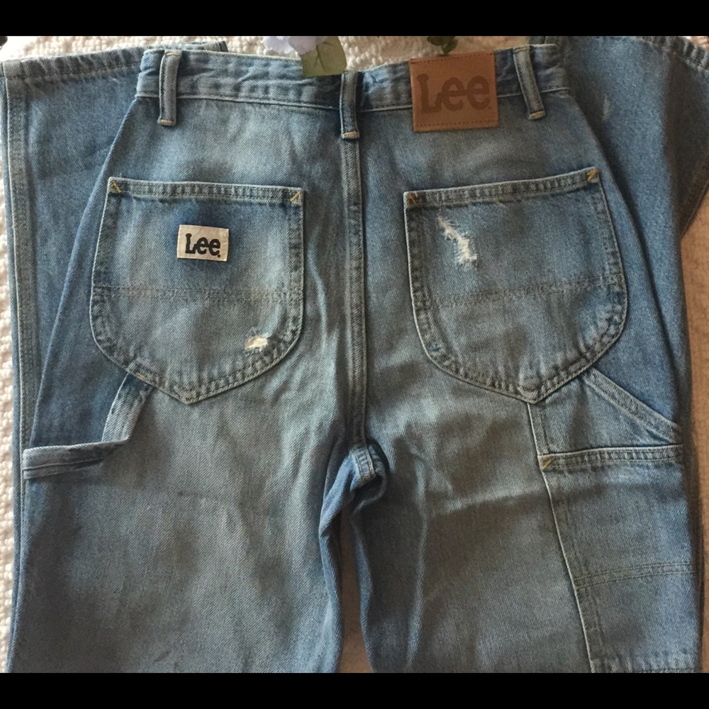 LEE Vintage Modern High Rise Dungaree Ankle Jeans - Picture 11 of 12